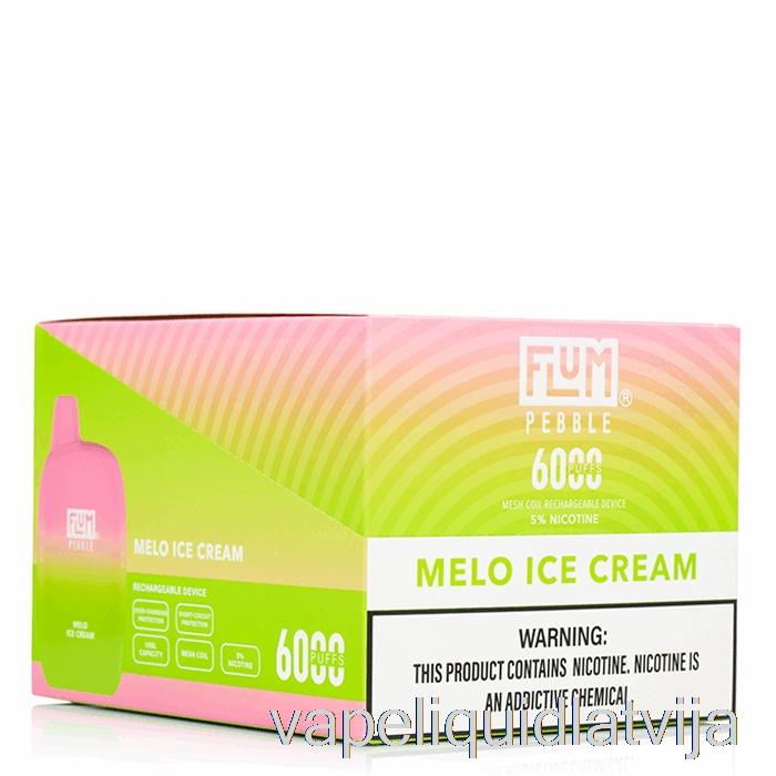 [10 Iepakojumu] Flum Pebble 6000 Vienreizējās Lietošanas Vape šķidrums